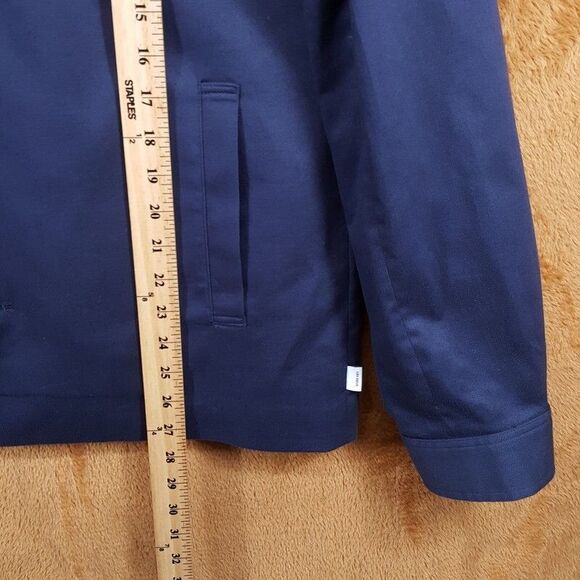 LES DEUX Jacket Mens Medium Blue Lightweight 4 Pocket MARSEILLE Cotton $279 - Picture 5 of 8